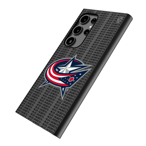 Columbus Blue Jackets Text Backdrop Galaxy MagSafe Compatible Phone Case Iso.Jpg