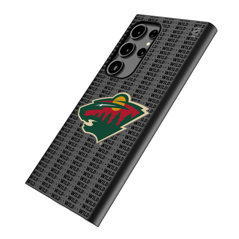 Minnesota Wild Text Backdrop Galaxy MagSafe Compatible Phone Case Iso.Jpg