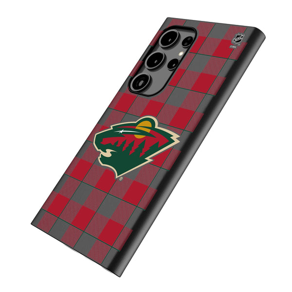 Minnesota Wild Plaid Galaxy MagSafe Compatible Phone Case Iso.Jpg