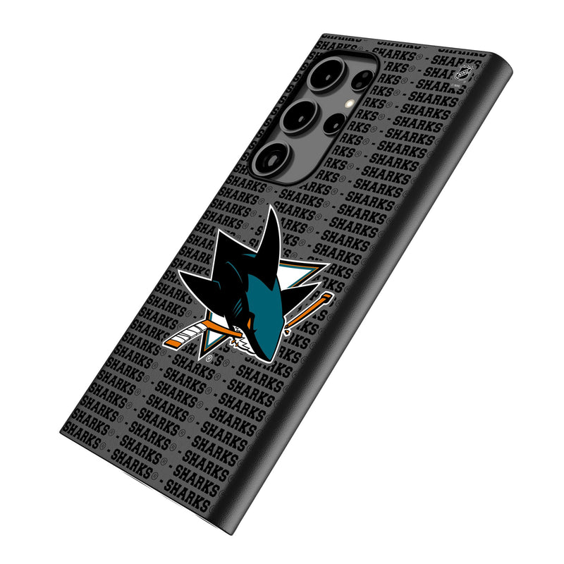 San Jose Sharks Text Backdrop Galaxy MagSafe Compatible Phone Case Iso.Jpg