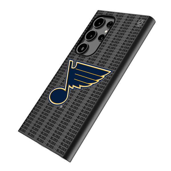 St. Louis Blues Text Backdrop Galaxy MagSafe Compatible Phone Case Iso.Jpg