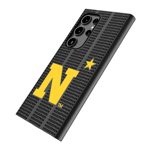 United State Naval Academy Midshipmen Text Backdrop Galaxy MagSafe Compatible Phone Case Iso.Jpg