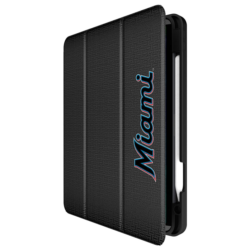 Miami Marlins Linen iPad Tablet Case Front.Jpg