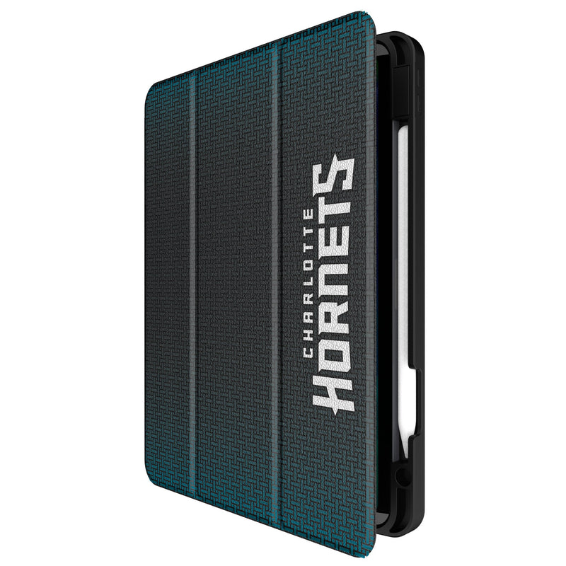 Charlotte Hornets Linen iPad Tablet Case Front.Jpg