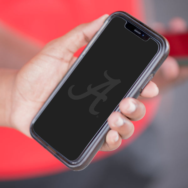 University of Alabama Crimson Tide Script A Standard iPhone Privacy Screen Protector Lifestyle.Jpg