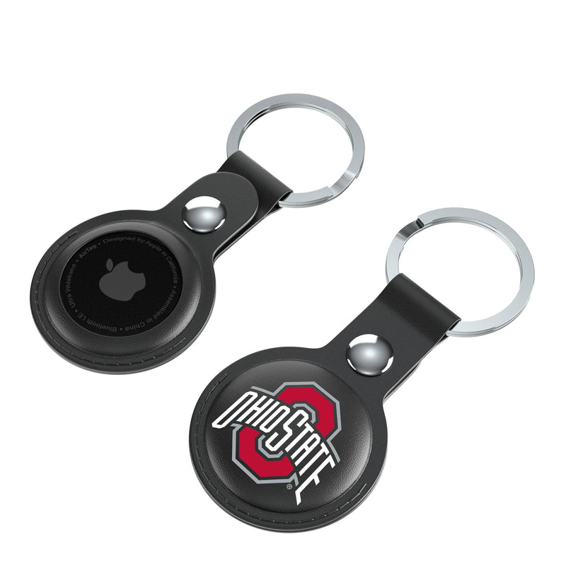 Ohio State University Buckeyes Insignia AirTag Black Airtag Holder 2-Pack Iso.Jpg