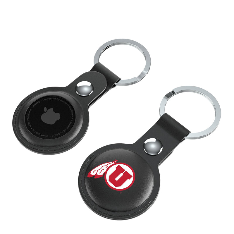 University of Utah Utes Insignia AirTag Black Airtag Holder 2-Pack Iso.Jpg