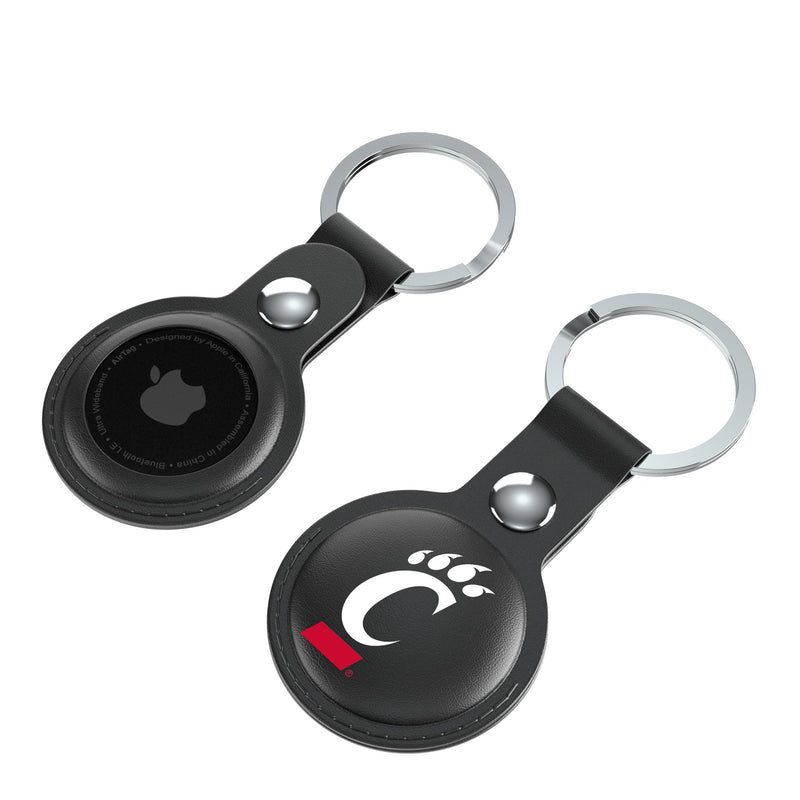 University of Cincinnati Bearcats Insignia AirTag Black Airtag Holder 2-Pack Iso.Jpg