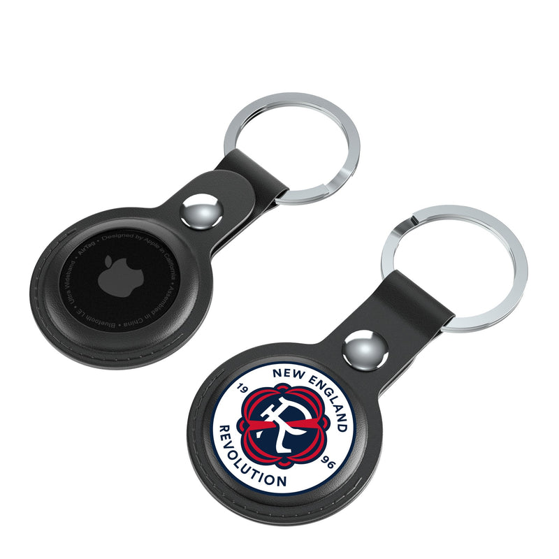 New England Revolution  Insignia AirTag Black Airtag Holder 2-Pack Iso.Jpg