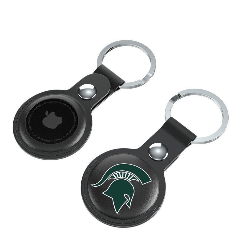 Michigan State University Spartans Insignia AirTag Black Airtag Holder 2-Pack Iso.Jpg