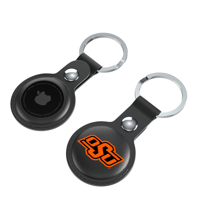 Oklahoma State University Cowboys Insignia AirTag Black Airtag Holder 2-Pack Iso.Jpg