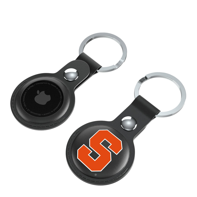 Syracuse University Orange Insignia AirTag Black Airtag Holder 2-Pack Iso.Jpg