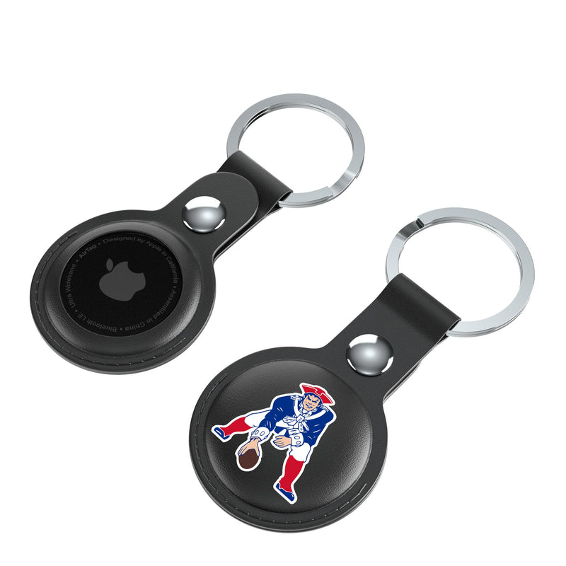 New England Patriots Historic Collection Insignia AirTag Black Airtag Holder 2-Pack Iso.Jpg