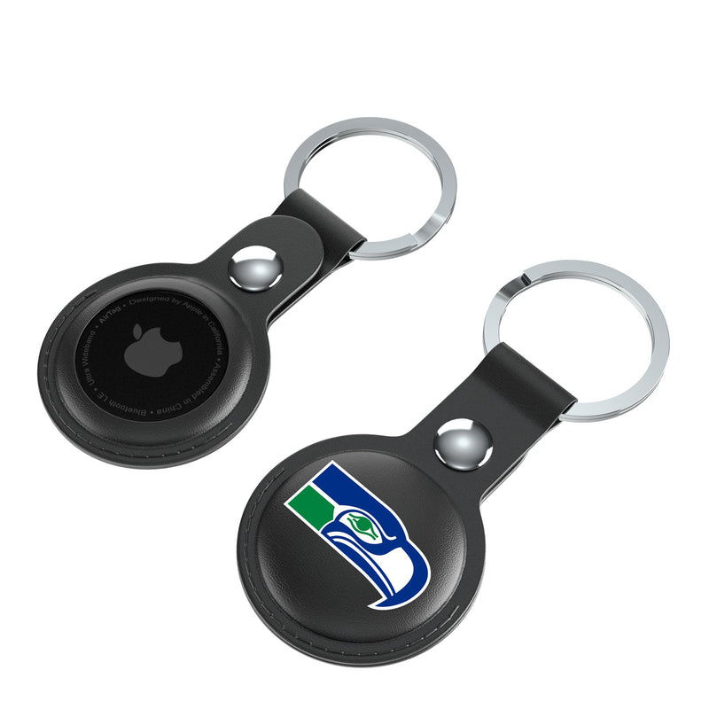 Seattle Seahawks Historic Collection Insignia AirTag Black Airtag Holder 2-Pack Iso.Jpg