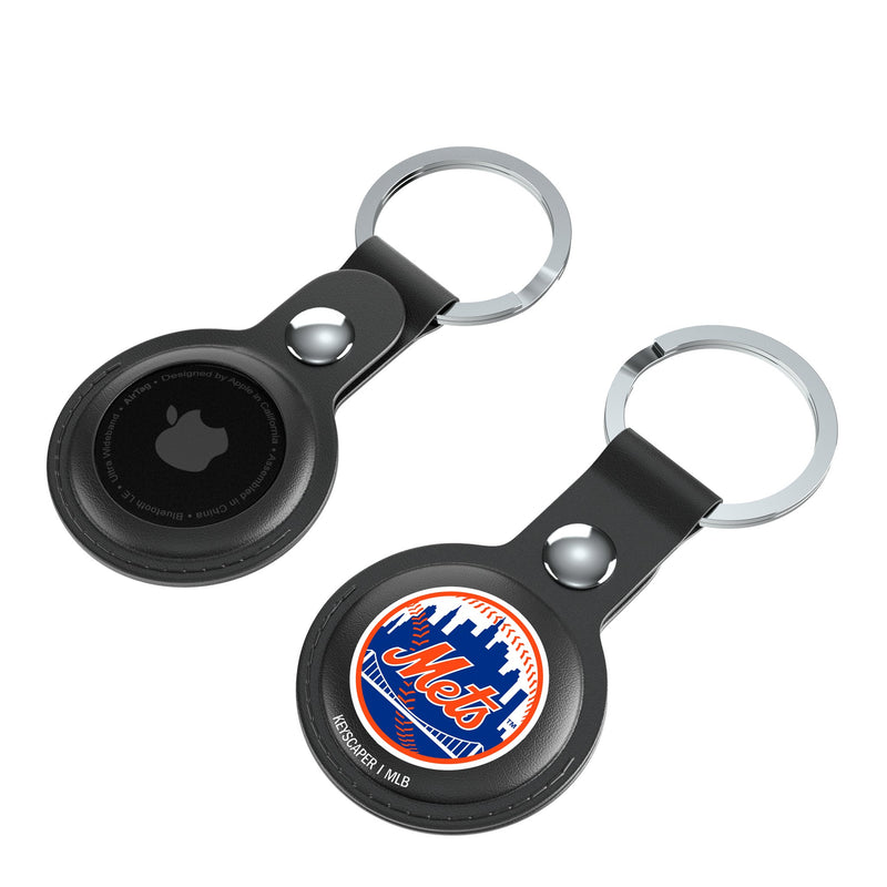 New York Mets Insignia AirTag Black Airtag Holder 2-Pack Iso.Jpg