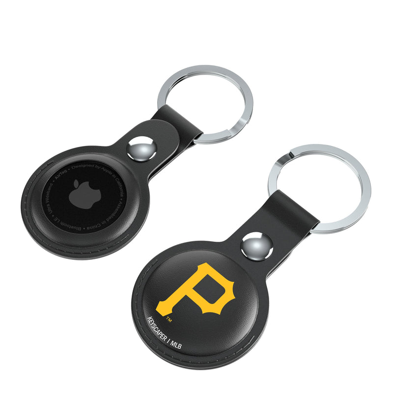 Pittsburgh Pirates Insignia AirTag Black Airtag Holder 2-Pack Iso.Jpg