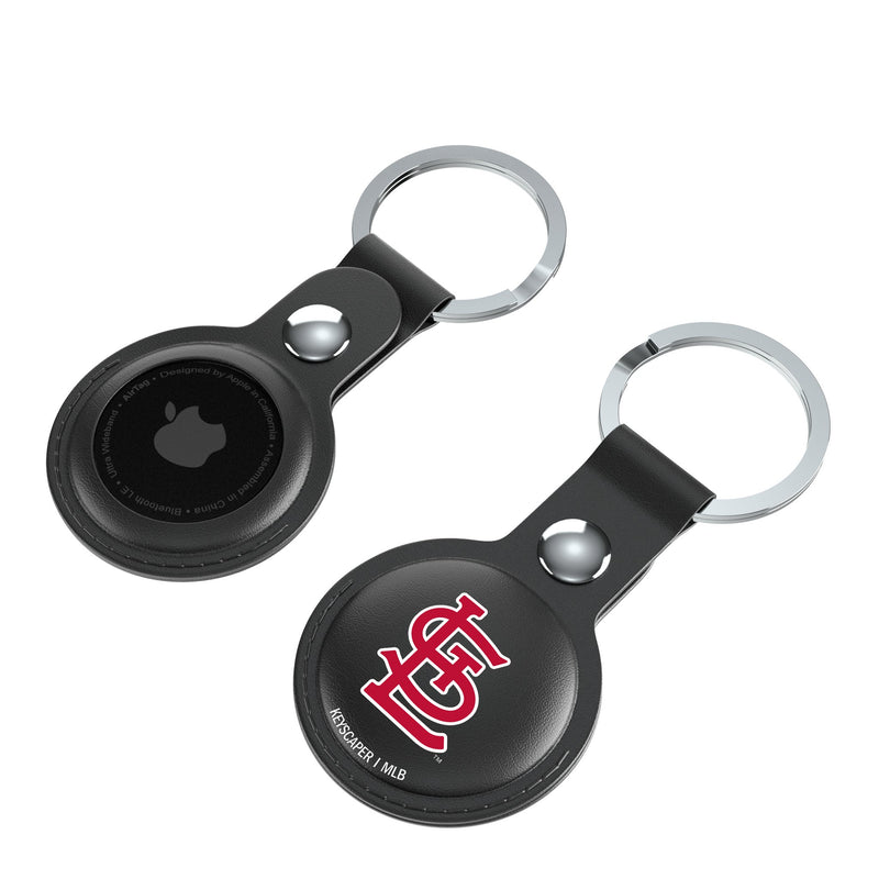 St Louis Cardinals Insignia AirTag Black Airtag Holder 2-Pack Iso.Jpg