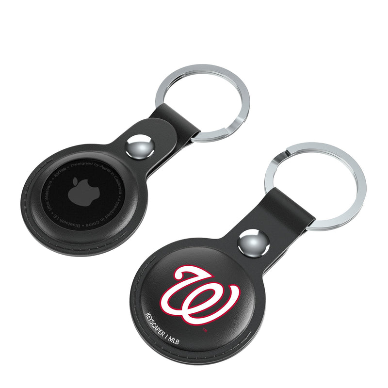 Washington Nationals Insignia AirTag Black Airtag Holder 2-Pack Iso.Jpg