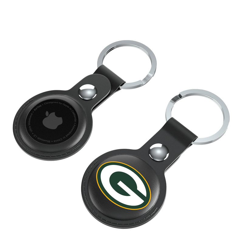 Green Bay Packers Insignia AirTag Black Airtag Holder 2-Pack Iso.Jpg