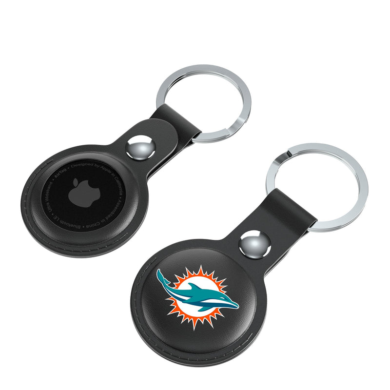 Miami Dolphins Insignia AirTag Black Airtag Holder 2-Pack Iso.Jpg