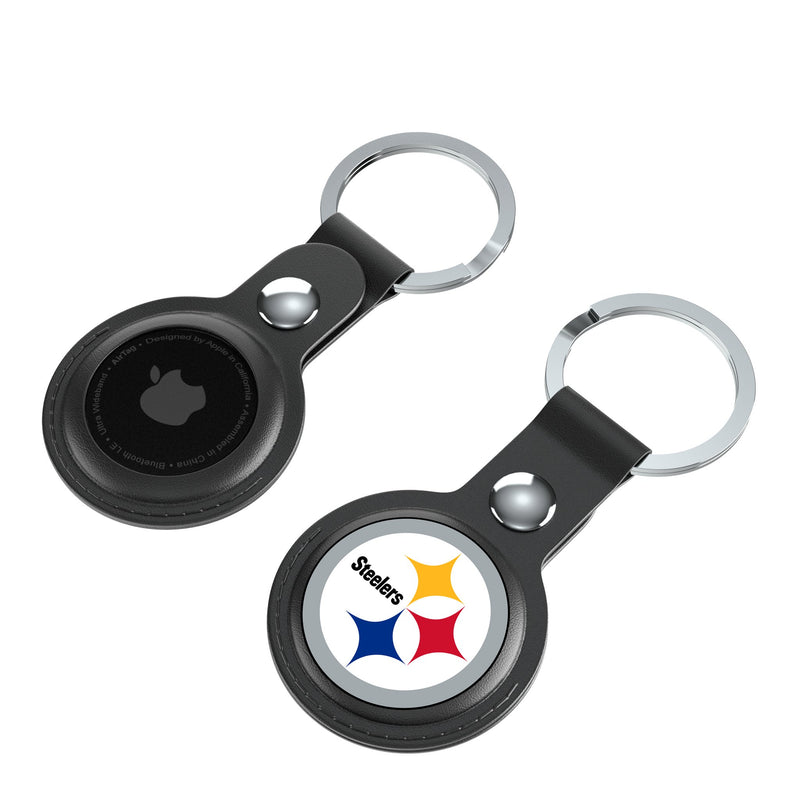 Pittsburgh Steelers Insignia AirTag Black Airtag Holder 2-Pack Iso.Jpg