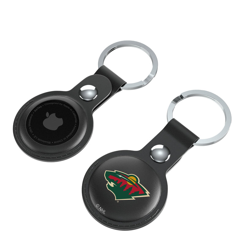 Minnesota Wild Insignia AirTag Black Airtag Holder 2-Pack Iso.Jpg