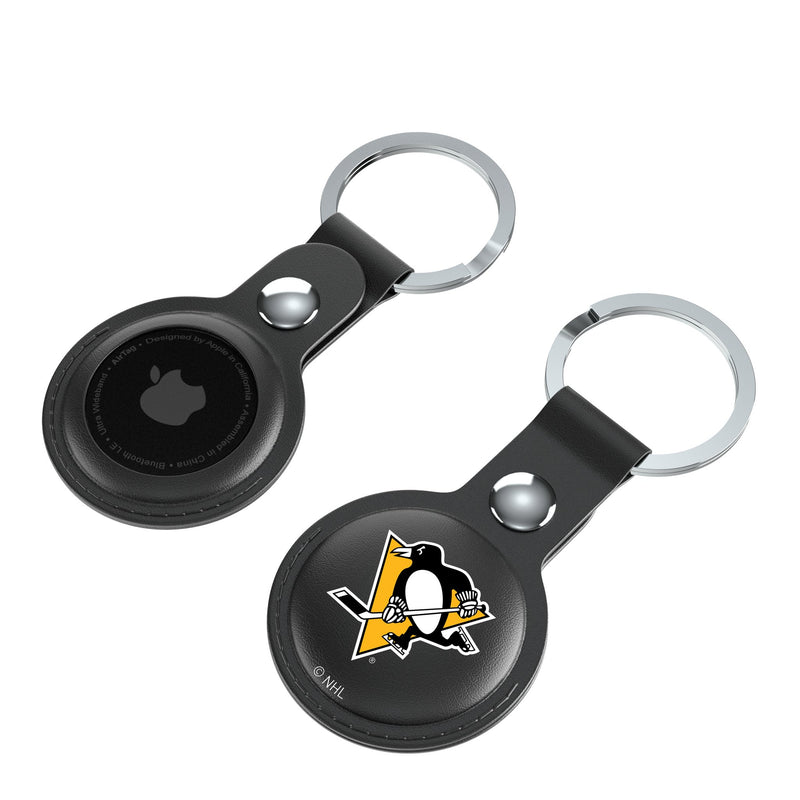 Pittsburgh Penguins Insignia AirTag Black Airtag Holder 2-Pack Iso.Jpg