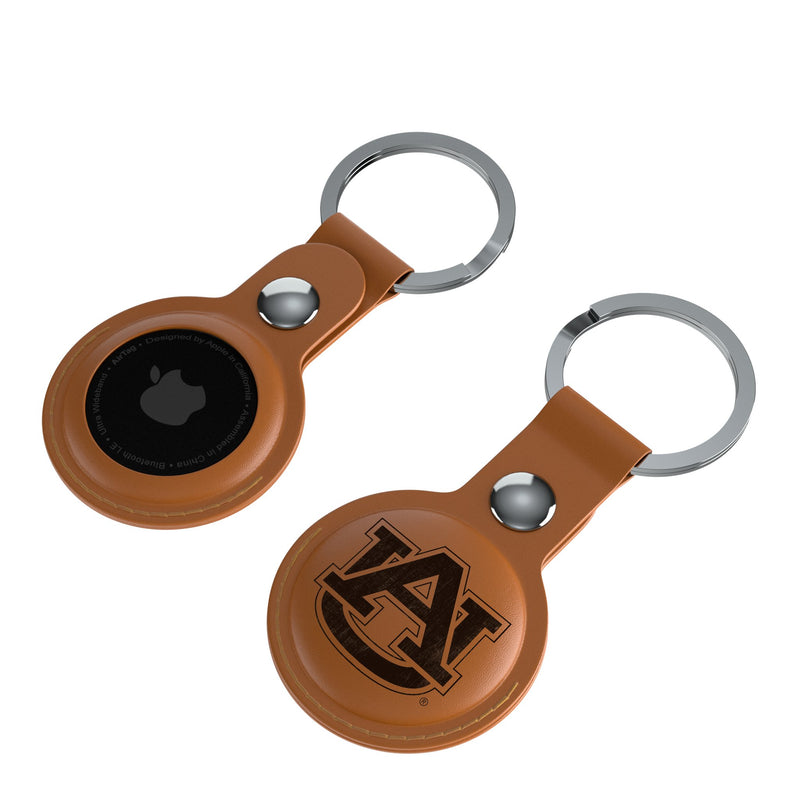 University of Auburn Tigers Burn AirTag Brown Airtag Holder 2-Pack Iso.Jpg