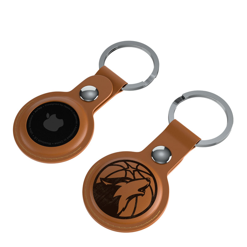 Minnesota Timberwolves Burn AirTag Brown Airtag Holder 2-Pack Iso.Jpg