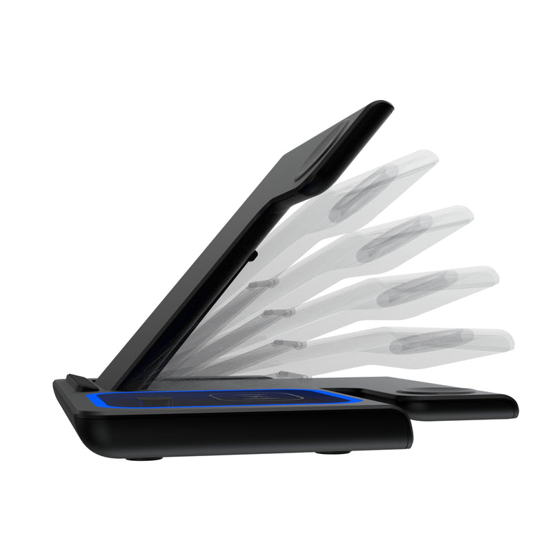 Toronto Blue Jays Monocolor Tilt 3 in 1 Charging Station Folded.Jpg