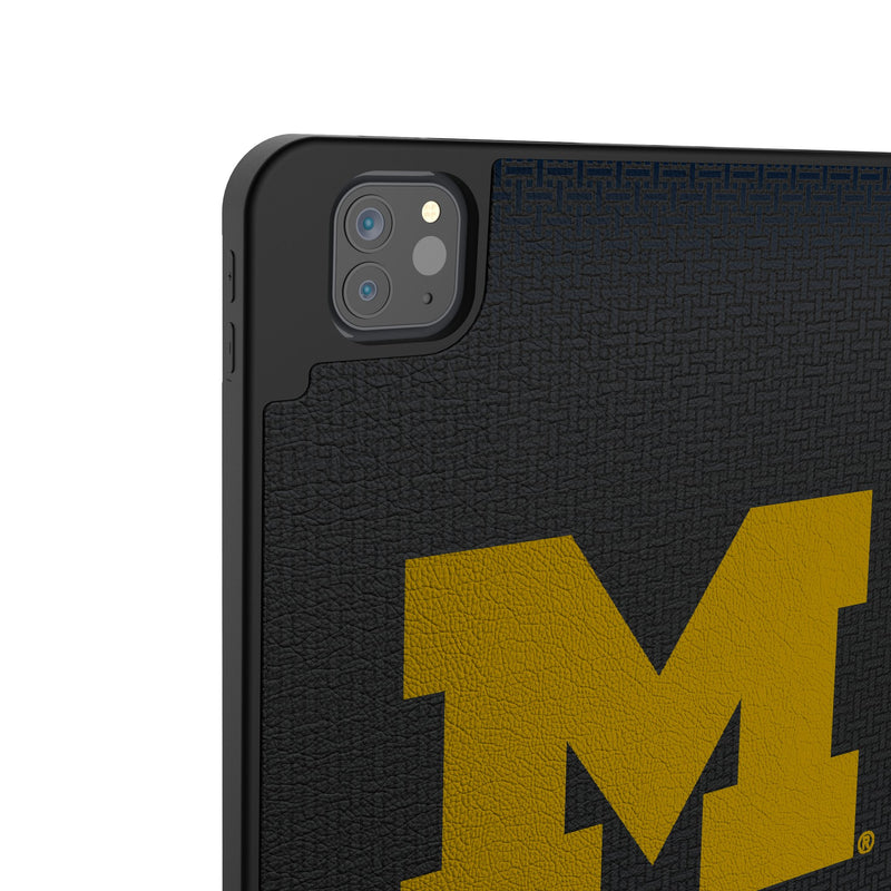 University of Michigan Wolverines Linen iPad Tablet Case Back.Jpg