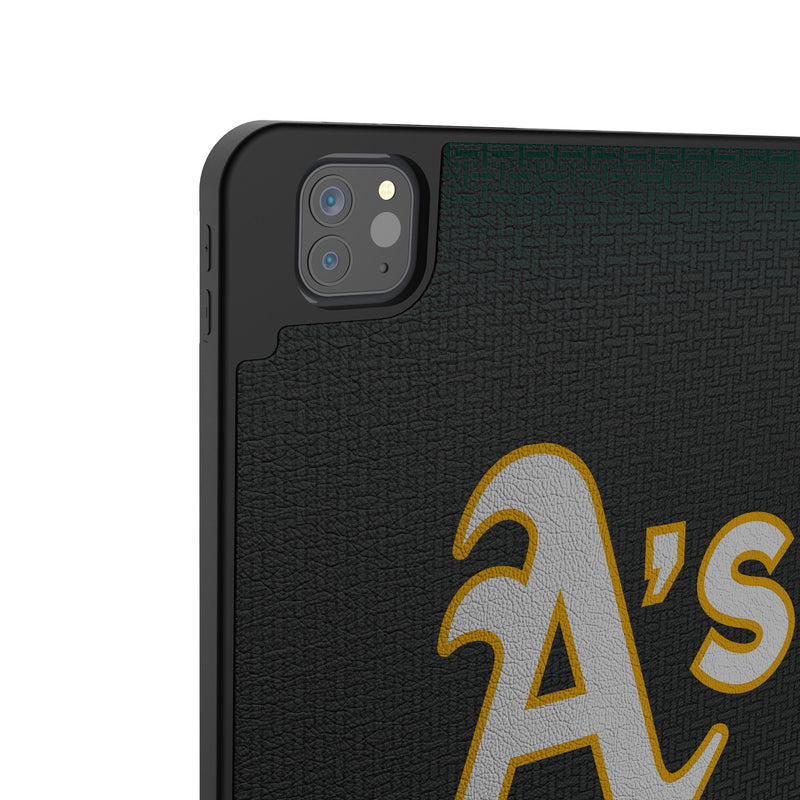 Oakland Athletics Linen iPad Tablet Case Back.Jpg