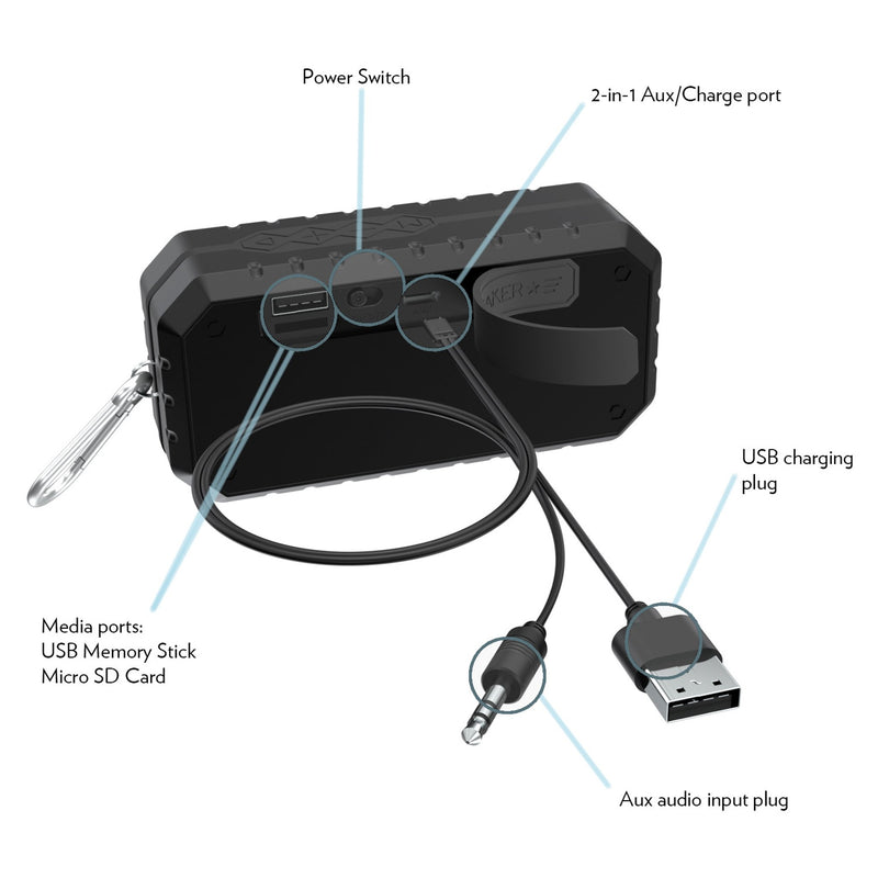 Las Vegas Raiders Linen Bluetooth Speaker Infographic.Jpg