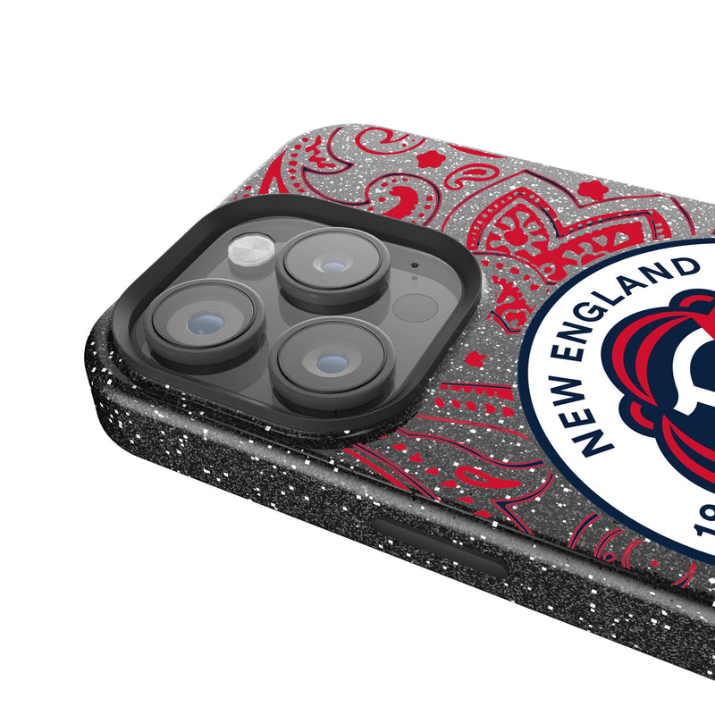 New England Revolution  Paisley iPhone Bling Phone Case Detail.Jpg