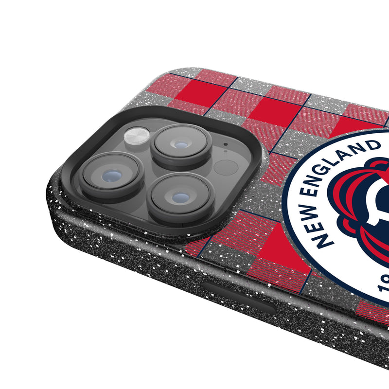 New England Revolution  Plaid iPhone Bling Phone Case Detail.Jpg