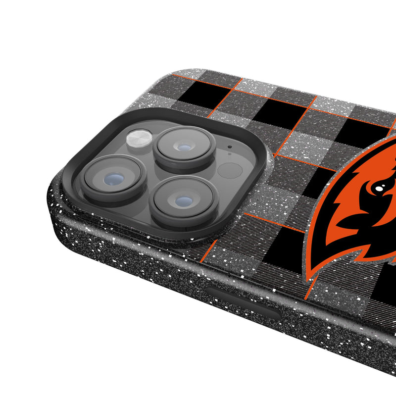 Oregon State University Beavers Plaid iPhone Bling Phone Case Detail.Jpg