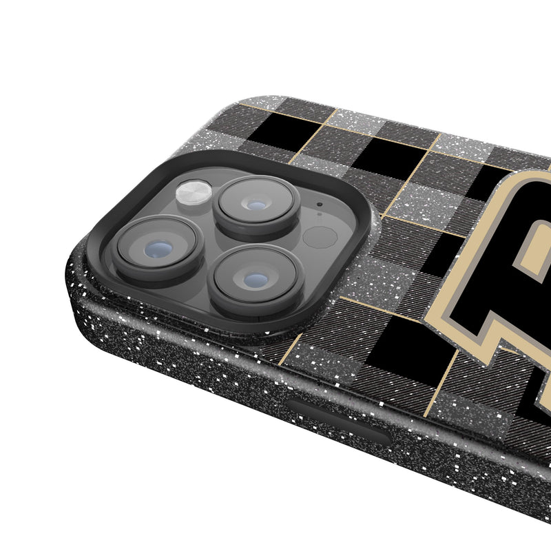 Purdue University Boilermakers Plaid iPhone Bling Phone Case Detail.Jpg