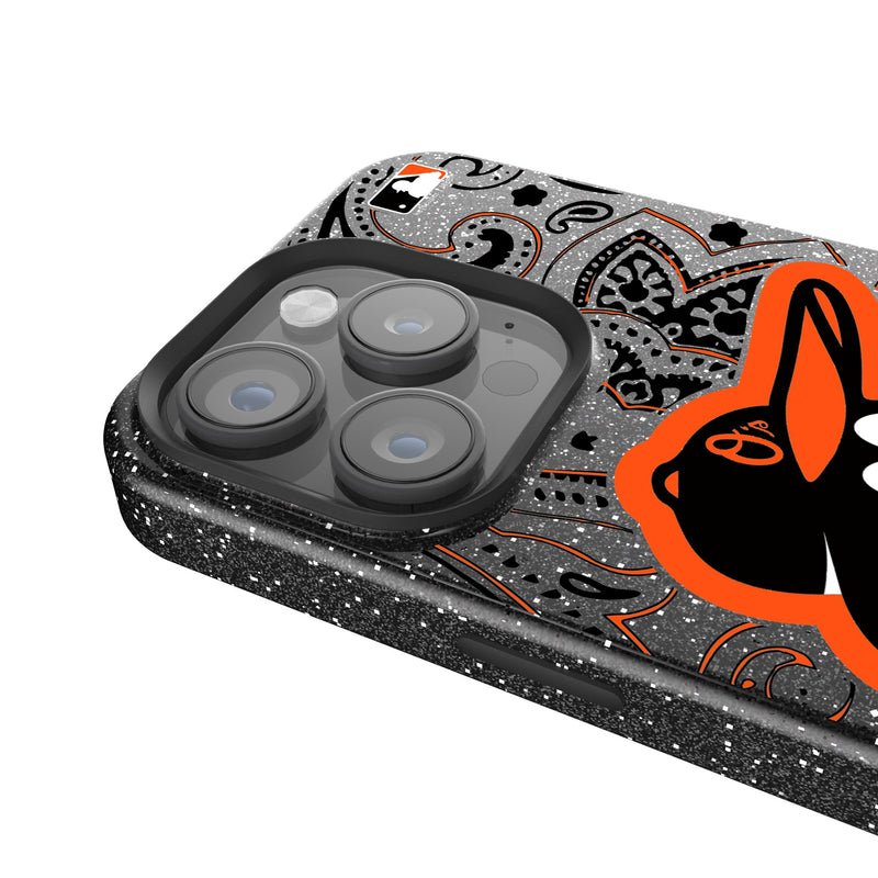 Baltimore Orioles Paisley iPhone Bling Phone Case Detail.Jpg