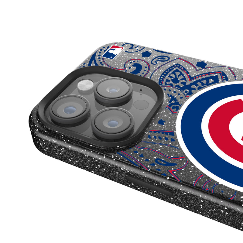 Chicago Cubs Paisley iPhone Bling Phone Case Detail.Jpg