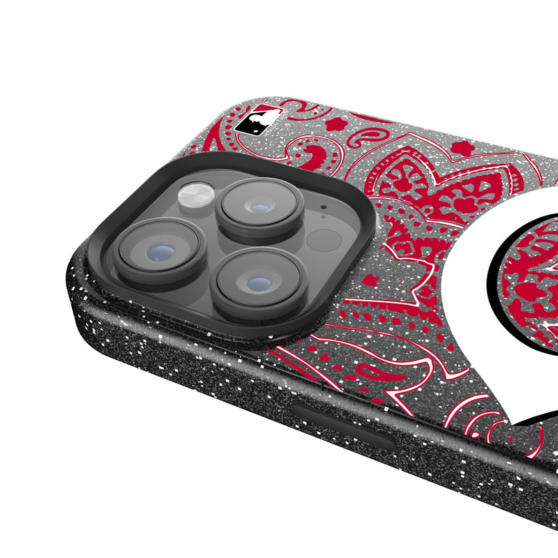 Cincinnati Reds Paisley iPhone Bling Phone Case Detail.Jpg