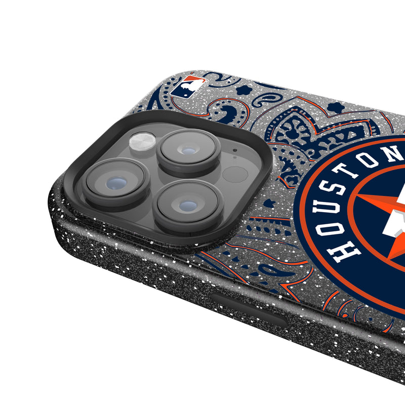 Houston Astros Paisley iPhone Bling Phone Case Detail.Jpg