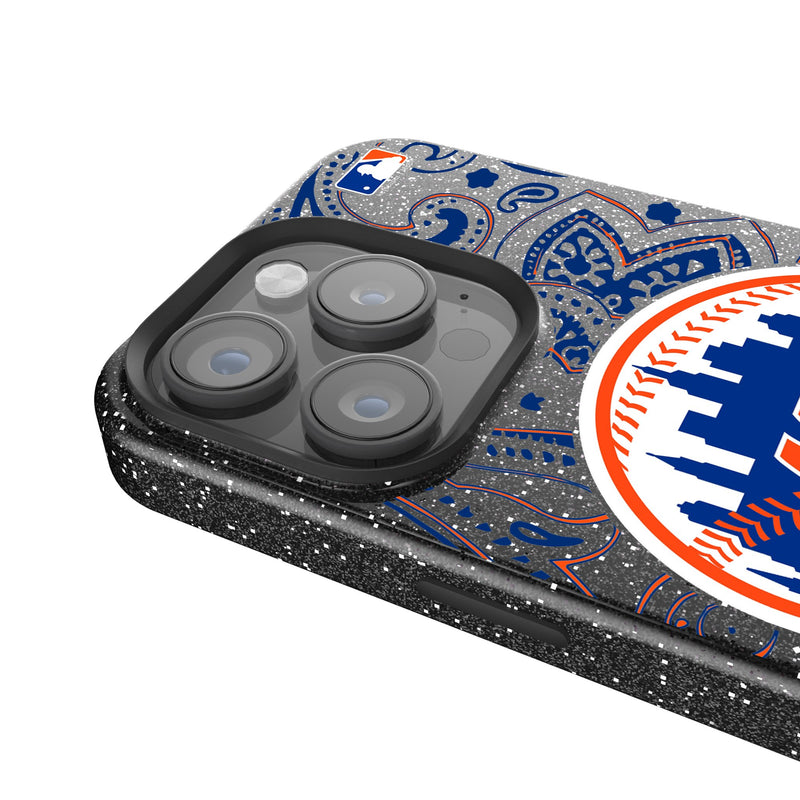 New York Mets Paisley iPhone Bling Phone Case Detail.Jpg