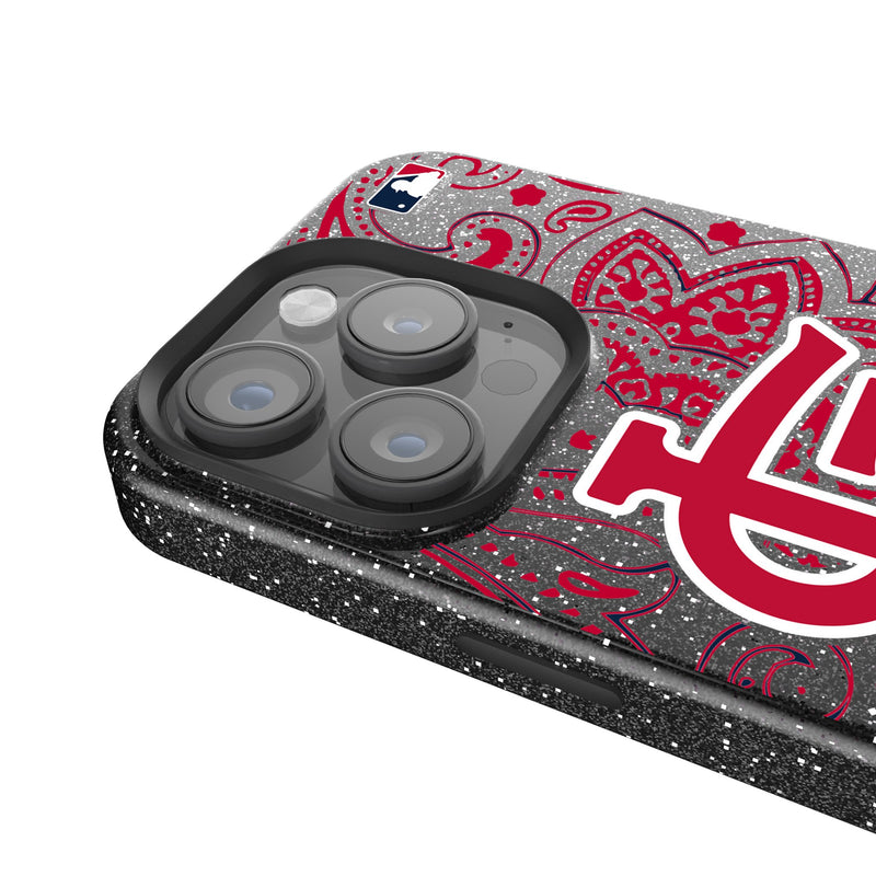 St Louis Cardinals Paisley iPhone Bling Phone Case Detail.Jpg