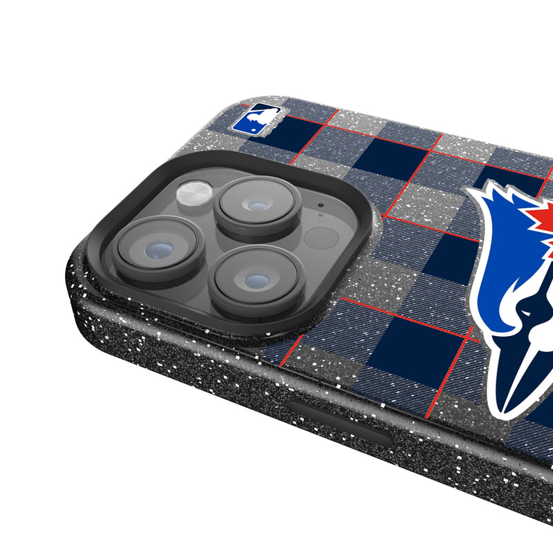 Toronto Blue Jays Plaid iPhone Bling Phone Case Detail.Jpg