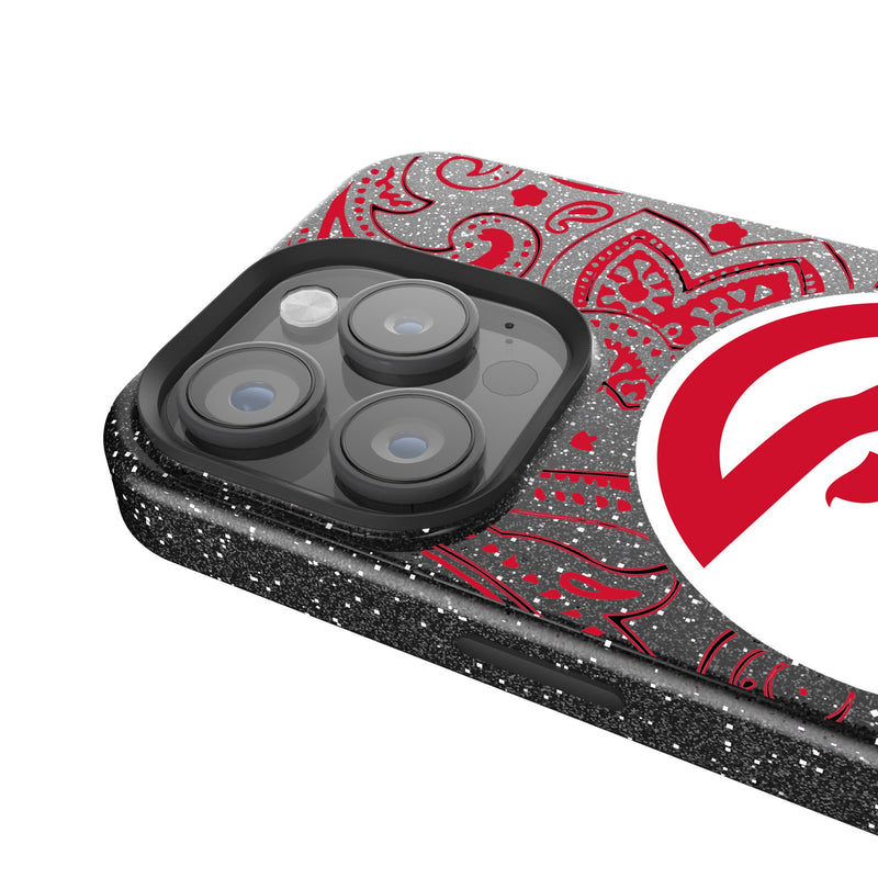 Atlanta Hawks Paisley iPhone Bling Phone Case Detail.Jpg