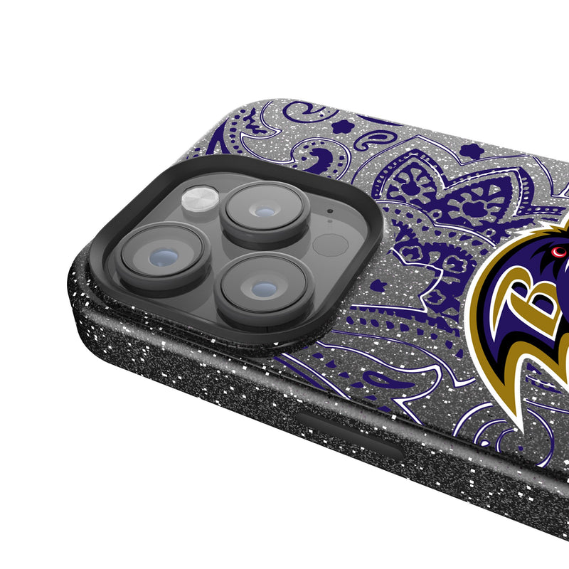 Baltimore Ravens Paisley iPhone Bling Phone Case Detail.Jpg