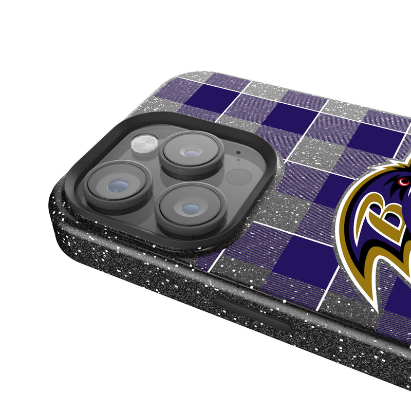 Baltimore Ravens Plaid iPhone Bling Phone Case Detail.Jpg