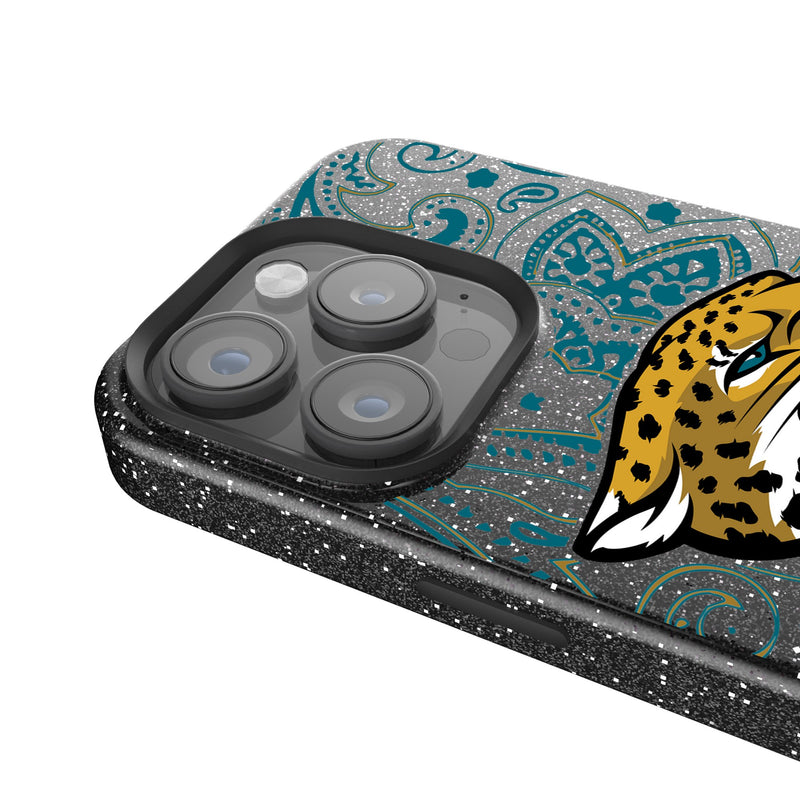 Jacksonville Jaguars Paisley iPhone Bling Phone Case Detail.Jpg