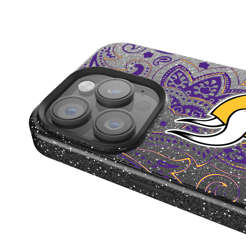 Minnesota Vikings Paisley iPhone Bling Phone Case Detail.Jpg