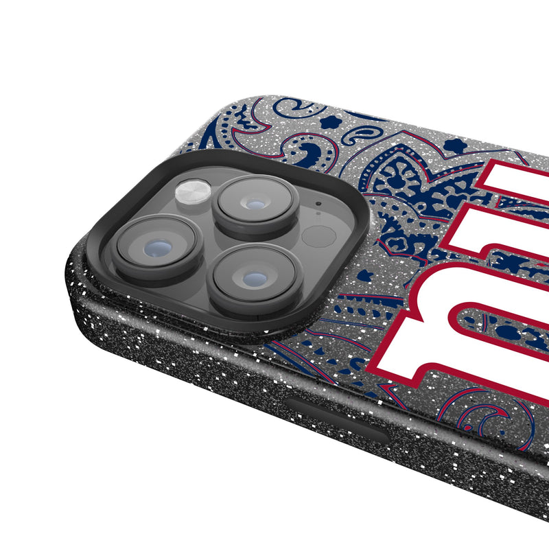 New York Giants Paisley iPhone Bling Phone Case Detail.Jpg